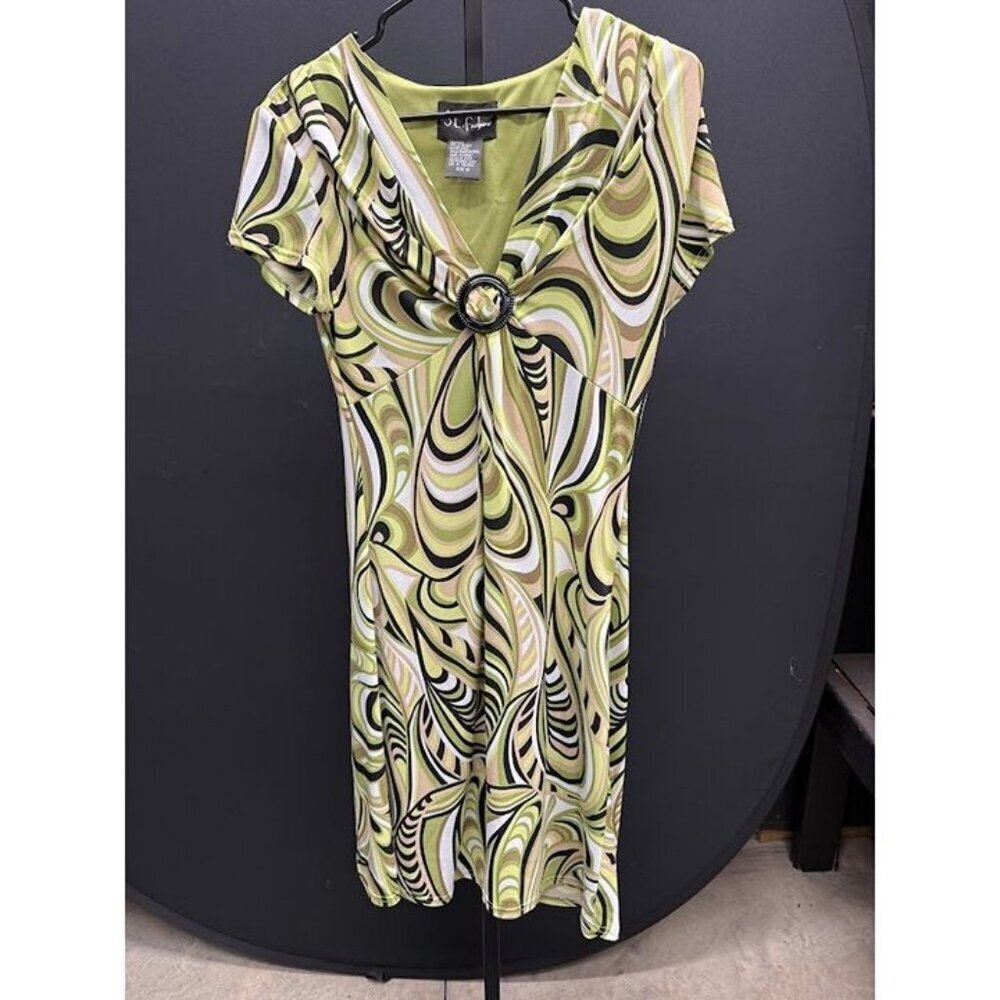 Vintage S.L. Fashion Swirl Pattern Dress